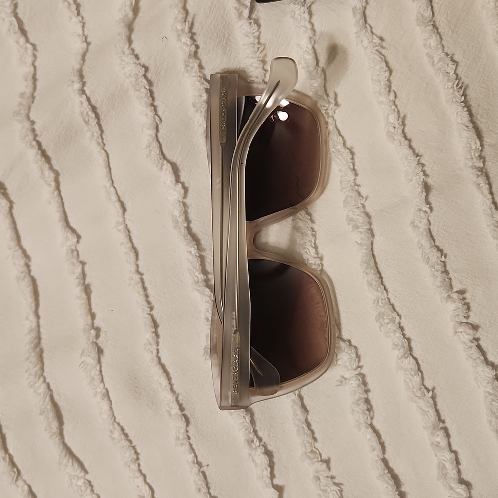 Balenciaga Square Clear Frame Sunglasses- New